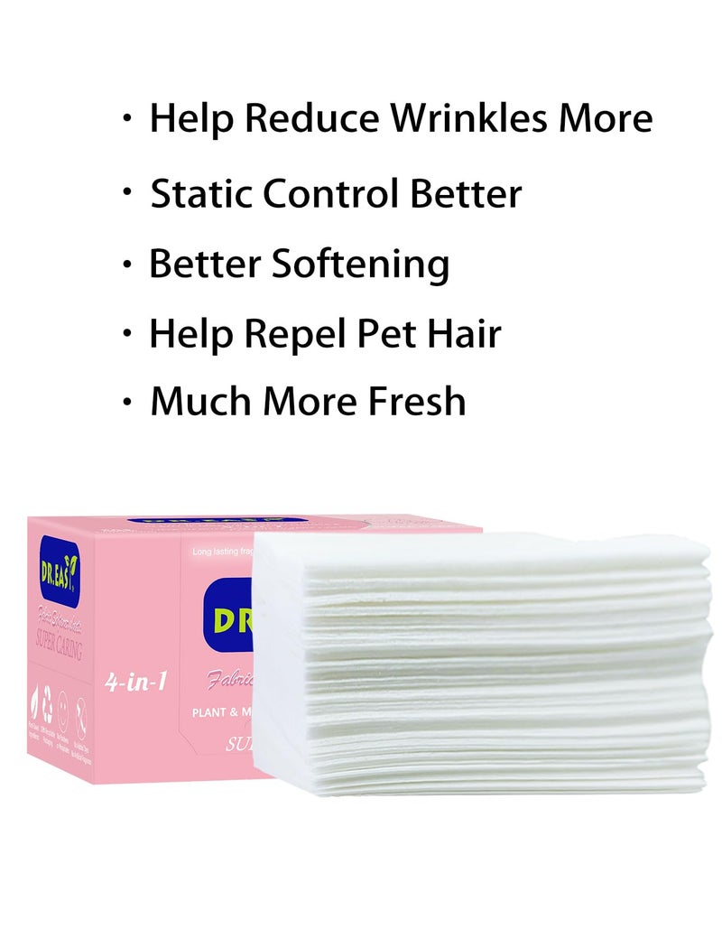 DR. EASY DR.EASY Dryer Sheets Plant Based Formula 252 Ct Super Caring,Softener sheets for Laundry Unscented No Dyes Reduce Static & Wrinkles Help Repel Pet Hair - Image 4